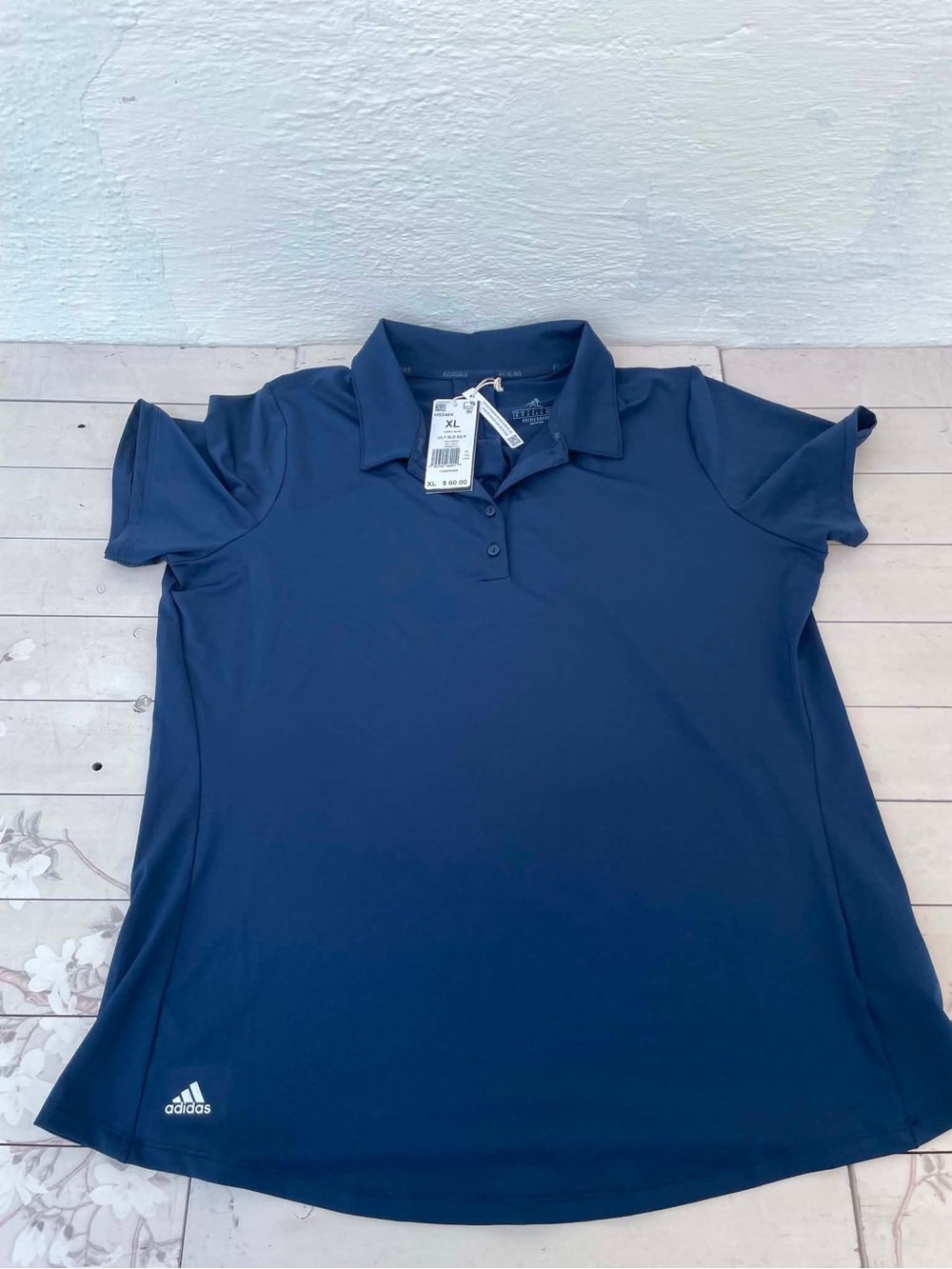 Adidas Women’s Navy Polo Performance Top